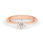 Anillos de compromiso con diamantes certificados