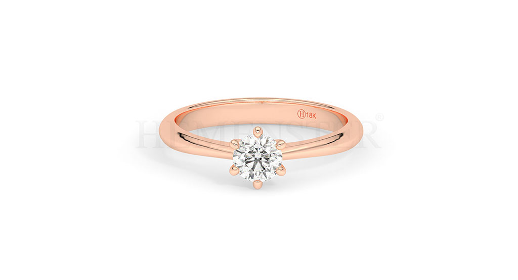Anillos de compromiso con diamantes certificados
