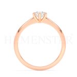 Anillo de compromiso de oro Rosa con diamantes