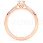 Anillo de compromiso de oro Rosa con diamantes