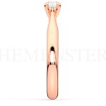 Anillo de compromiso de oro Rosa con diamantes