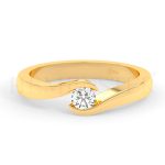 Anillo de compromiso de oro con diamantes