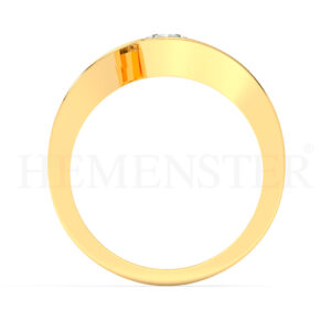 Anillo de compromiso de oro con diamantes