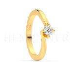 Anillo de compromiso de oro con diamantes