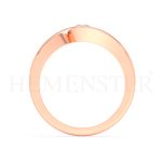 Anillo de compromiso de oro rosa con diamantes