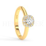 Anillo de compromiso de oro con diamantes
