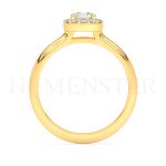 Anillo de compromiso de oro con diamantes