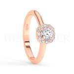 Anillo de compromiso de oro Rosa con diamantes