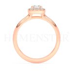 Anillo de compromiso de oro Rosa con diamantes