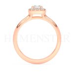 Anillo de compromiso de oro Rosa con diamantes