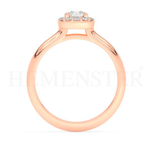 Anillo de compromiso de oro Rosa con diamantes