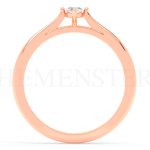 Anillo de compromiso de oro Rosa con diamantes
