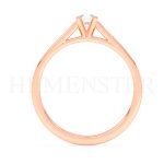 Anillo de compromiso de oro rosa con diamantes