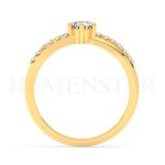 Anillo de compromiso de oro con diamantes