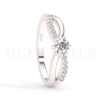 Anillo de compromiso de oro blanco con diamantes