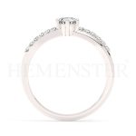 Anillo de compromiso de oro blanco con diamantes