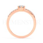 Anillo de compromiso de oro Rosa con diamantes