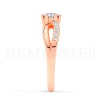 Anillo de compromiso de oro Rosa con diamantes