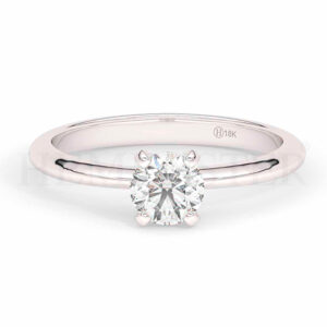 Anillo de compromiso de oro blanco con diamantes