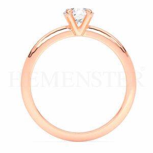 Anillo de compromiso de oro Rosa con diamantes