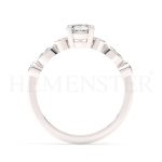 Anillo de compromiso de oro blanco con diamantes