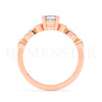 Anillo de compromiso de oro Rosa con diamantes