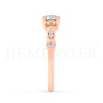 Anillo de compromiso de oro Rosa con diamantes