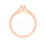 Anillo de compromiso de oro rosa con diamantes