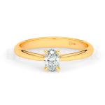 Anillo de compromiso de oro con diamantes