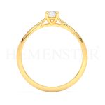 Anillo de compromiso de oro con diamantes