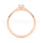 Anillo de compromiso de oro Rosa con diamantes