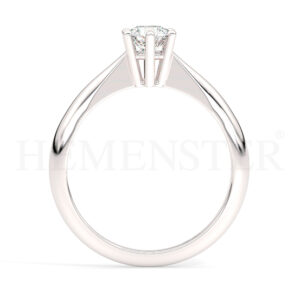 Anillo de compromiso de oro blanco con diamantes