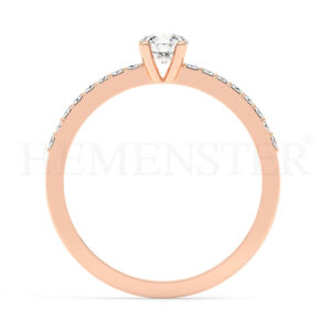 Anillos de compromiso de oro con diamantes