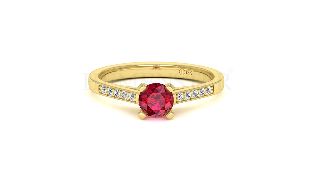 Anillos de compromiso con gemas de color