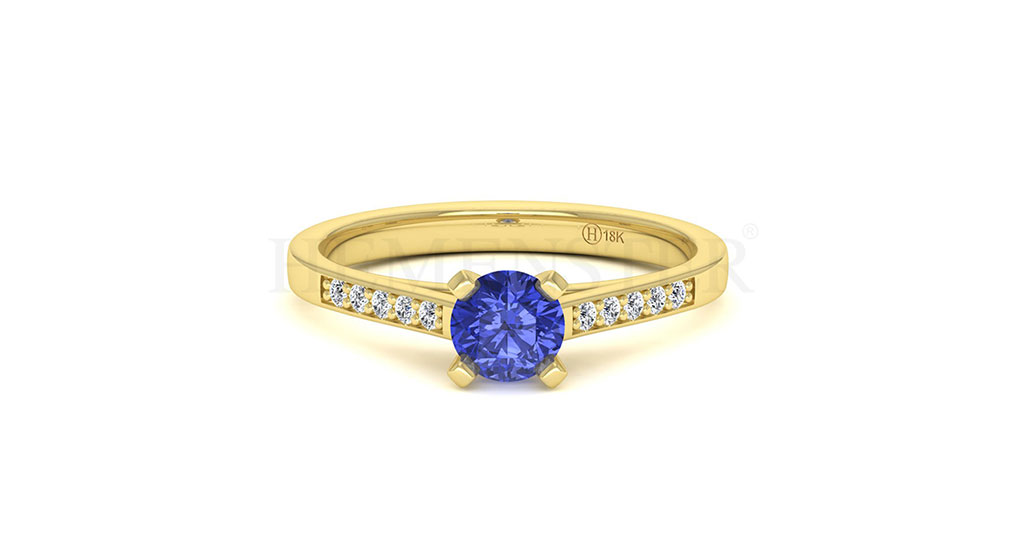 Anillos de compromiso con gemas de color