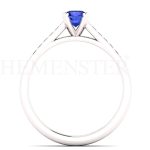 ANILLOS DE COMPROMISO MODELO ASPEN TANZANITA ORO BLANCO
