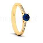 ANILLOS DE COMPROMISO MODELO ASPEN ZAFIRO ORO AMARILLO