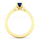 ANILLOS DE COMPROMISO MODELO ASPEN ZAFIRO ORO AMARILLO