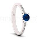 ANILLOS DE COMPROMISO MODELO ASPEN ZAFIRO ORO BLANCO