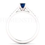 ANILLOS DE COMPROMISO MODELO ASPEN ZAFIRO ORO BLANCO