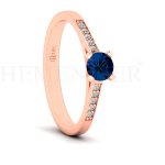 ANILLOS DE COMPROMISO MODELO ASPEN ZAFIRO ORO ROSA