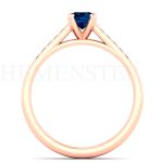ANILLOS DE COMPROMISO MODELO ASPEN ZAFIRO ORO ROSA
