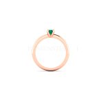 ANILLOS DE COMPROMISO MODELO SOLSTICIO ESMERALDA ORO ROSADO