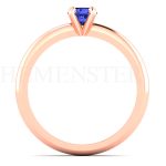 ANILLOS DE COMPROMISO MODELO SOLSTICIO TANZANITA ORO ROSA