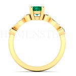 ANILLOS DE COMPROMISO MODELO TAROT ESMERALDA ORO AMARILLO