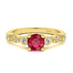 Anillos de compromiso con gemas de color