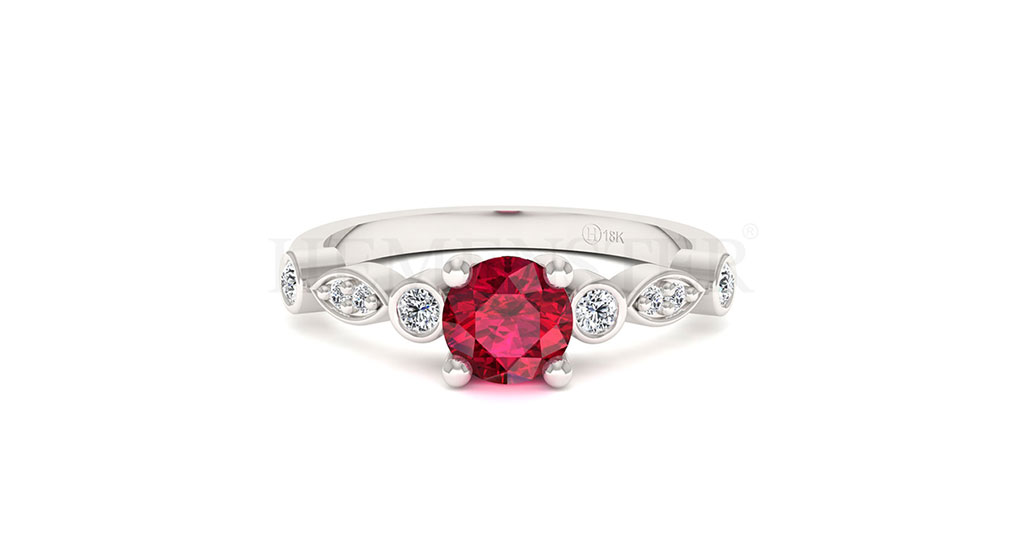 Anillos de compromiso con gemas de color