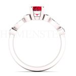 ANILLOS DE COMPROMISO MODELO TAROT RUBÍ ORO BLANCO