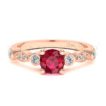 Anillos de compromiso con gemas de color