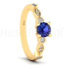 ANILLOS DE COMPROMISO MODELO TAROT TANZANITA ORO ROSA